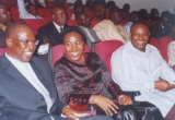 Rivers State Deputy Governor, Engr. Tele Ikuru (right) with the Bayelsa State Governor, Chief Timipre Sylva (left) and his wife Alanyingi  at a function in Yenagoa, Bayelsa State, recently.