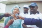 Mrs Chinwe Okoye, dealer to Oando Plc, (left) briefing pressmen on the operation of her station, Oando Trans Amadi, during a recent  Oando promo in  Port Harcourt , while Mr Kamar Bakriw, chief opeating officer, Oando Lagos (right) and Mike Oshai, retail field manager, look on. Photo: Chris Monyanaga.