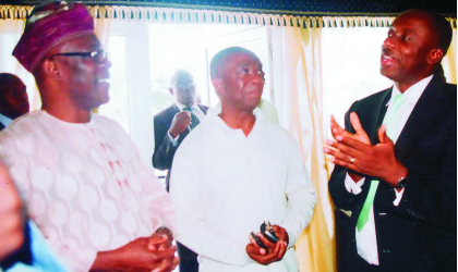aug170903 New commissioners, Ms Patricia Simon-Hart (right) and Mr Moses Ahuebele, at the Rivers State House of Assembly, before their screening, last Tuesday. Photo: Chris Monyanaga