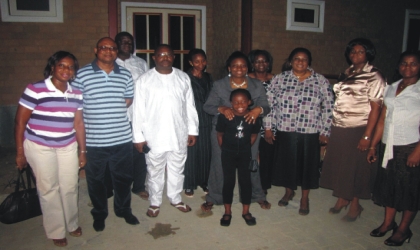 Wife of Rivers State Governor, Judith Amaechi in a group photograph with top government functionaries at ESI nursery School, Eneka, recently.