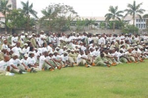 A cross section of Batch ‘A’ 2009 Corps members, during the passing out ceremony, at Isaac Boro Park, Port Harcourt, yesterday.