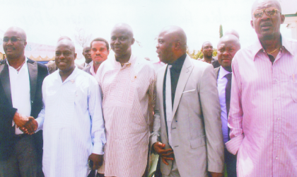 12041002 L-R: Hon Emman Deeyah, member House of Rep, Chief Victor Giadom, Gokana Council Chairman, Mr Fred Kpakol, former Gokana LGA chairman, Hon Honourable Asita, member House of Reps, Hon Timothy Nsirim, chairman Obio/Akpor Council, during a ceremony at Gokana, recently. Photo: Chris Monyanaga