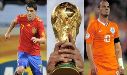 FRED10071001 Villa, Spain’s Highest Goal Scorer and Sneijder, Holland’s Goal Digger