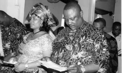 FRED21071002 The Tide Editor, Soye Wilson Jamabo and wife, Duma, at the special thanksgiving service at St James Church, Ogoloma to mark the editor’s 49th birthday, at the weekend