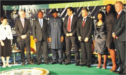 President Goodluck Jonathan (4th left) with panel of discussants at the 17th Nigerian Economic Summit, in Abuja, yesterday.