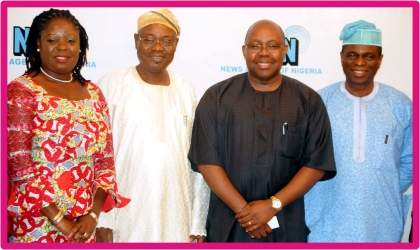 L-R: Chief Operating Officer, Marzars, South Africa, Kariem Hoosain; Chief Executive Officer, Association of Chartered Certified Accountants (ACCA), Helen Brand; Head of ACCA Nigeria, Oluwatoyin Ademola and Chief Executive Officer, Mazars, Nigeria, Olumuyiwa Coker, during the ACCA Chief Executive's visit to Lagos, last Friday