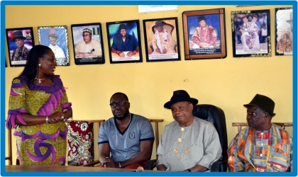 L-R: Administrator, Greater Port Harcourt City Development Authority, Dame Aleruchi Cookey-Gam, Eleme LGA Chairman, Hon. Oji Ngofa, HRH Chief Philip Osaro and Chief B.M Olowa, during a sensitisation meeting between the Authority and Aleto Clan in Eleme LGA for the acquisition of lands for the Eleme Industrial Area by the Rivers State Government, recently.