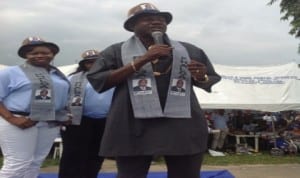 Chief of Staff, Government House, Rivers State, Sir Tony Okocha addressing members of Rivers State Leadership Advancement Foundation, during the sensitization and inauguration on LGA and ward executive at Elekhia, Port Harcourt, recently.