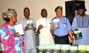 L-R: Special Assistant to the President on Ethics and Value, Dr Sarah Jubril; Media Consultant, Mr Celsus Ohain, Head Media and Communication Presidential Amnesty Programme, Mr Daniel Alabran, Deputy Commissioner of Police, Mr Val Ntomchukwu and Author of the book;``Emerging Issues In Niger Delta & True Federalism", Mr Julius Enehikhuere, at the book launch in Abuja on Tuesday