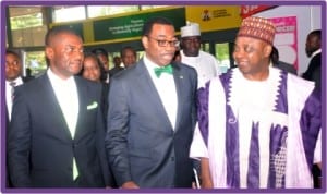 L-R: Director-General, Nigerian Economic Summit Group, Mr Frank Nweke Jnr., Minister of Agriculture, Dr Akinwumi Adesina and Vice President Namadi Sambo, at the closing ceremony of the 19th Nigerian Economic Summit in Abuja yesterday