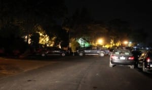  The Forces Avenue stretch to Government House, Port Harcourt which was barricaded by policemen and their vehicles, denying Governor Amaechi and his visitors  access to Government House, yesterday’s evening.