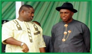    Rivers Deputy Governor, Engr Tele Ikuru (left), with Governor Chibuike Amaechi, at the 53rd Independence Day celebration in Port Harcourt, yesterday