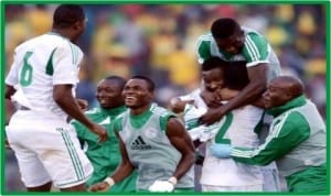 Eagles players celebrating their victory in Adisa Babas, during the World Cup qualifiers