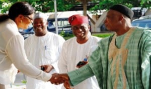 L-R: Head, Agriculture and Environment Desk, News Agency of Nigeria (NAN), Mrs Nkechi Okoronkwo, National Coordinator, National Agricultural Foundation of Nigeria , Dr Samuel Negedu, acting Editor-in-Chief of NAN, Mr Joe Bankole and National President of NAFN, Senator Abdullahi Adamu, during NAFN President’s visit to NAN headquarters in Abuja recently.