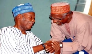 Former Managing Director, Nigerian Airways, Capt. Paul Jahal (left), with the former Managing Director, Federal Aviation Authority of Nigeria (faan), Mr Mohammed Baba, at a meeting of aviation elders with aviation unions in Abuja last Tuesday. Photo: NAN