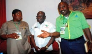 Resource Person, Prof. Bakare Rasaki; Director, Rivers State Tourism Development Agency, Mr. Charles Awortu and Director General, RSTDA, Mr. Sam Dede, at a forum for the forth coming Rivers State 2013 CARNIRIV in Port Harcourt, recently.