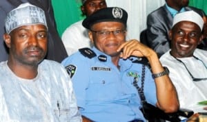 L-R: Executive Director, Services, Kaduna Refinery and Petrochemical Company (krpc), Dr Idi Mukhtar; Commissioner of Police, Kaduna State, Mr Olufemi Adenaike and Managing Director, dialogue group, Dr Shehu Mahdi, at the Nigeria's Democracy and emerging security challenges conference and award ceremony in Kaduna, yesterday. Photo: NAN