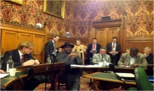 Governor Chibuike Rotimi Amaechi of Rivers State (3rd left) in the House of Commons last Thursday