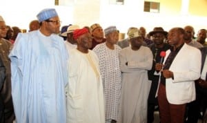 APC leaders listening with rapt attention to Governor Chibuike Rotimi Amaechi (right), during their visit to Rivers State, recently.