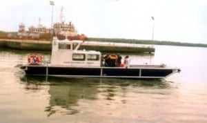 The view of Agbidiama landing craft after commissioning at SPDC Marine Base, Kidney Island, Port Harcourt, recently. Photo: Egberi. A. Sampson