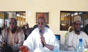 L-R: Director of Pension, Office of the Head of the Civil Service of the Federation, Mr Vesely Zafi, Permanent Secretary, federal Ministry of Defence, Abuja, Mr Aliyu Ismaila and Provost, Federal College of Education, Yola, Prof. Abdulmumin Sa'ad, at the interactive session with federal civil servants in Adamawa State recently