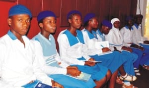 Girls looking into the future, during the 2013 Universal Children’s Day celebration in Abuja recently.