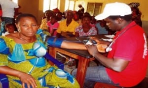 An NGO, Top Forum International providing free medical care for people in Ugbenu in  Awka  North Local Government  Area of Anambra State, recently.