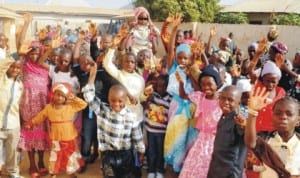 Children celebrating Christmas in Kagadama in Bauchi State,  last Wednesday. Photo: NAN