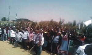 A cross section of former PDP members who crossed over to APC in Opobo Town, recently.