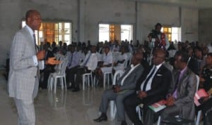 Rivers State Governor, Rt. Hon. Chibuike Rotimi Amaechi addressing  doctors of the Nigeria Medical Association, Rivers State Chapter at their  2013 Physicians week in Port Harcourt, Wednesday.