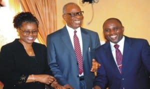 Left: Secretary, Nigerian Law Reform Commission (NLRC), Mrs Abiodun Oguneye, NLRC Commissioners, Prof. Cyprian Okonkwo and Mr Kefas Magaji, at the national workshop on the unification and reform of the criminal and penal codes (part 3) in Abuja last Tuesday.