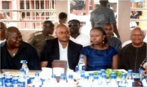 L-R: Former member, House of Representatives, Hon Lasbery Amadi, Chairman, APC Steering Committee in PHALGA, Hon Sunny Wokekoro, lawmaker representing Port Harcourt 1 Constituency, Rivers State House of Assembly, Hon Victoria Nyeche and former Publicity Secretary, PDP, Rivers State, Chief B. K Amadi, during APC sensitisation rally in Port Harcourt, last Sunday