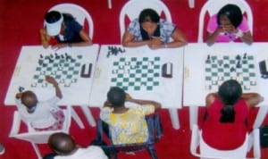 Chess players displaying their talents during a national event in Port Harcourt Rivers State recently.