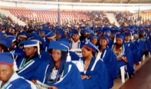 Cross section of matriculating students of Rivers State University of Science and Technology, during the university’s 32nd matriculation ceremony in Port Harcourt last Wednesday.