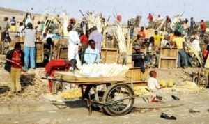 Sugarcane sellers on Dass Road in Bauchi last Monday