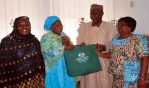 L-R: Permanent Secretary, Ministry Of Women Affairs, Hajiya Habiba Lawal; Minister of Women Affairs, and Social Development, Hajiya Zainab Maina; Head of The Civil Service of The Federation, Alhaji Bukar Goni-aji And Permanent Secretary, Ministry Of Tourism, Culture And National Orientation, Mrs Nkechi Ejele, During A Courtesy Visit By The Head of Service To The Minister Of Women Affairs In Abuja, yesterday.