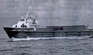 A vessel sailing along Bonny River