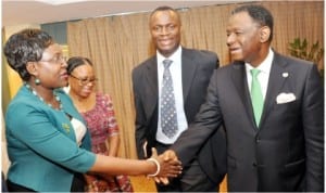 L-R:United Nations Population Fund (UNFPA) Country Representative, Ratidzai Ndlovu, ILO Director, Sina Chuma-Mkandiwire, UNDP Country Director, Mr Palamin Bayei and Executive Director, UNFPA, Prof. Babatunde Osotimehin, during a meeting of UNFPA Executive Director with UN Country Team in Nigeria in Abuja, yesterday.