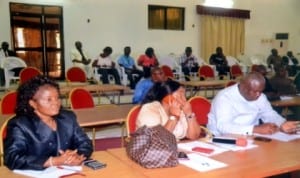 Cross section of lawmakers at sitting Government House, Port Harcourt last Thursday. Photo: Chris Monyanaga