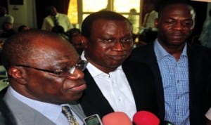 R-L: Director General, National Agency for the Control of Aids (Naca), Prof. John Idoko, Director, Strategic Knowledge Management, Dr Kayode Ogungbemi and Director, Research Department, Dr Aneni James, at the national symposium on Utilising Research Result To Improve Hiv/Aids Services in Abuja, recently.