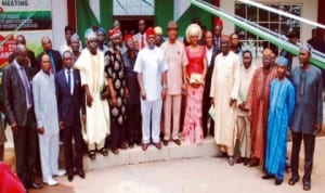 Heads of Federal polytechnics during their 127th regular meeting at the Federal Polytechnic, Oko,  in Anambra State, last Wednesday.