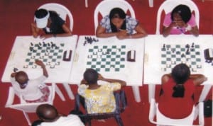 Chess players displaying their talents during a national event in Port Harcourt, Rivers State, recently.