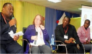 L-R: Chairman, Dragon Africa, Mr Obiechina Asika, Country Director, British Council, Connie Price, Chief Executive Officer, Spark, Mr Jason Njoku and Director  of Programmes, Co-creation Hub, Femi Longe, at the UK Nigeria 100 SMEs Summit in Lagos last Friday