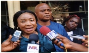 Chairman, Rivers State House of Assembly Committee on Health, Hon. Irene Inimgba (left) answering questions from newsmen, after the committee’s oversight visit to the ministry, last Wednesday. With her is a member of the House, Hon. Legborsi Nwidadah. Photo: Chris Monyanaga