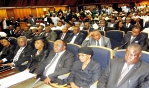 Some of the new judges of the Court of Appeal at their swearing-in in Abuja , recently. Photo: NAN