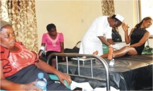 Some of the victims of Nyanya explosion being treated at Nyanya General Hospital in Abuja, last Friday