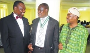 L-R: Former chairman, Institute of Chartered Accountants of Nigeria (ICAN), Ikeja District, Mr Joshua Oderinde, Chairman, Mr Francis Egba and the Vice-Chairman, Mr Seyi Ogunjobi, at ICAN stakeholders forum in Lagos, last Saturday.