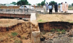 The bridge into Tambari Housing Estate in Bauchi