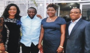  General Manager, Rivers State Newspaper Corporation, Mr Celestine Ogolo (right),  his wife,  Ibinabo (2nd right),   former Director in the Ministry of Information and Communications, Mr Blessing Nwikina and his wife,  during Diabetis Care International Foundation semainar in  Port Harcourt, recently. Photo: Prince Obinna Dele 