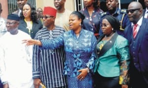 L-R:Special Adviser  to Lagos State Governor  on Political and Legislative Powers Bureau,  Mr Folami Muslim, Commissioner for Special Duties, Dr Wale Ahmed, Deputy  Governor, Mrs Adejoke Orelope-Adefulire, Secretary to the  State Government, Dr OlurantiAdebule and  General Manager, Lagos State Emergency Management Agency (Lasema), Dr Olufemi  Oke-Osanyintolu, at  the  2nd Lagos Emergency and Disaster Preparedness Summit  in Lagos, recently.